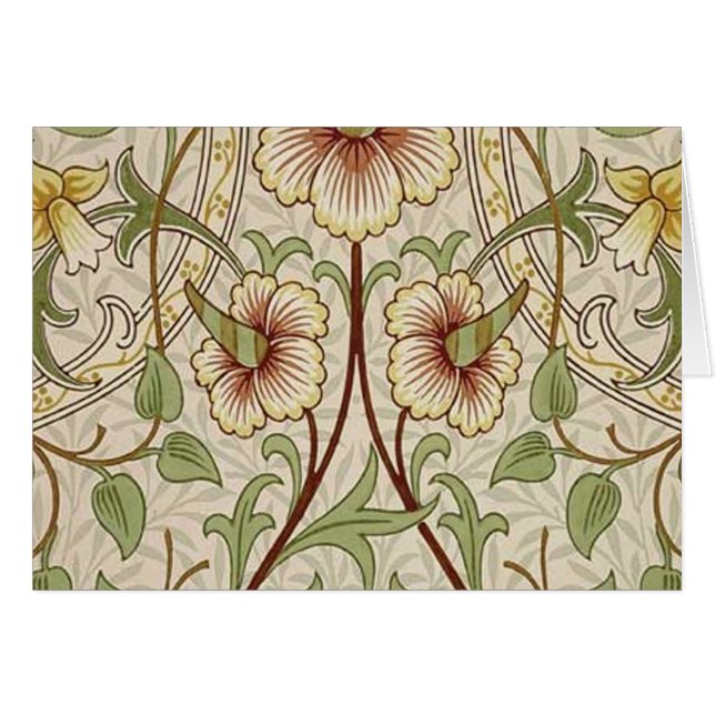 William Morris Daffodil Classic Flower Wallpaper (Anverso (Horizontal))