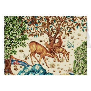 William Morris Deer por un beige de topografía bro