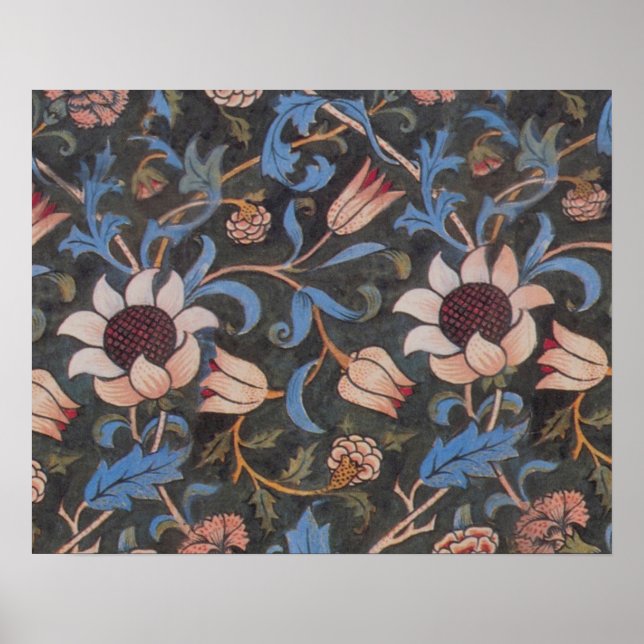 William Morris Evenlode Arte Textil Floral (Frente)