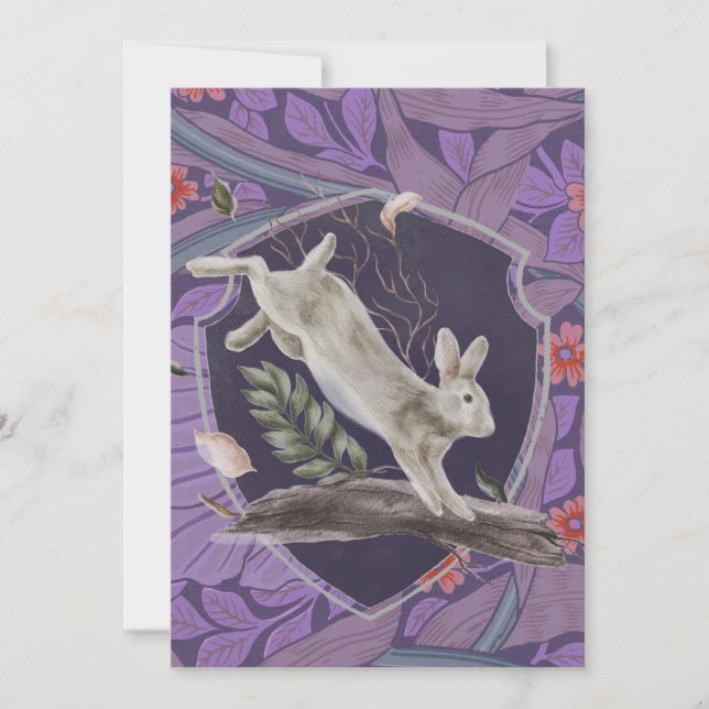 William Morris Forest Rabbit Floral Art Nouveau (Anverso)
