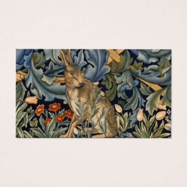 William Morris Forest Rabbit Floral Art Nouveau (Frente)