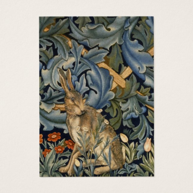 William Morris Forest Rabbit Floral Art Nouveau (Frente)