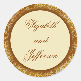 William Morris Gold deja Pegatina monogramado
