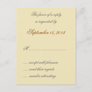 William Morris Gold deja tarjetas RSVP de boda