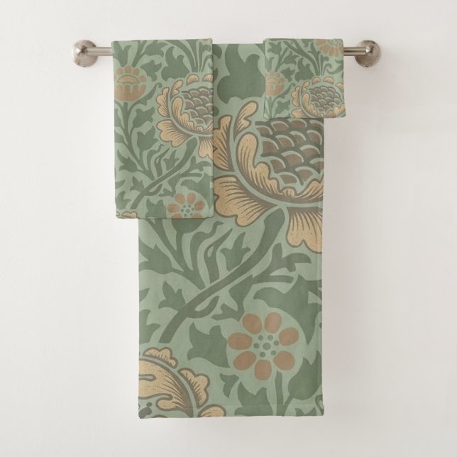 William Morris Grafton Estampado Floral Verde Salv (In situ)