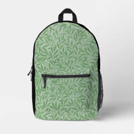 William Morris hojas verdes arte mochila linda