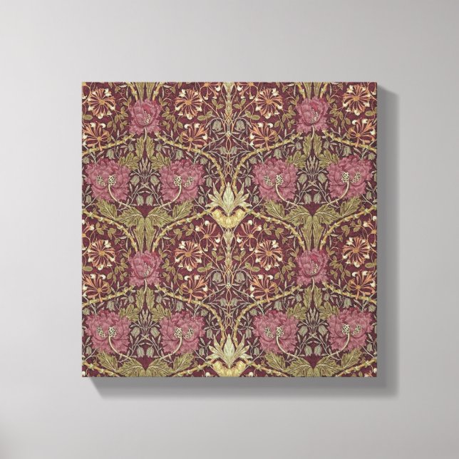 William Morris, Honeysuckle, patrón floral, arte (Anverso)
