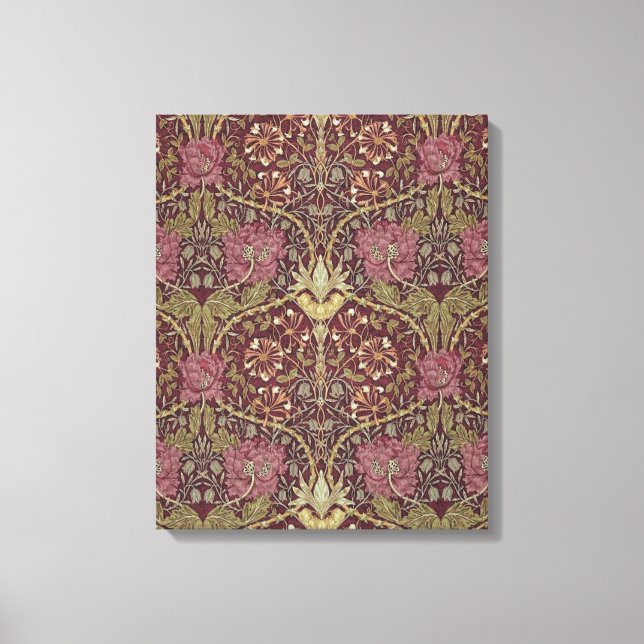 William Morris, Honeysuckle, patrón floral, arte (Anverso)