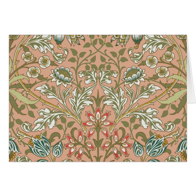 William Morris Hyacinth Flower Rosa Art (Anverso (Horizontal))