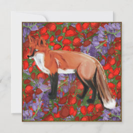 William Morris Inspired Fox On Poppies 