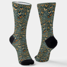 William Morris inspiró calcetines de mariposa