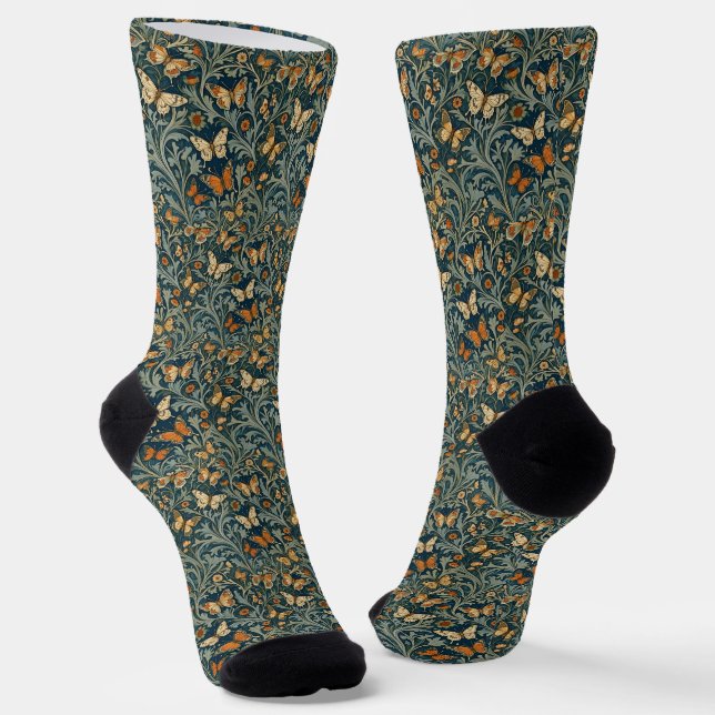 William Morris inspiró calcetines de mariposa (Angular)