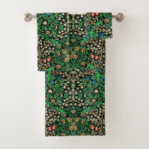 William Morris Jacobean Floral, fondo negro