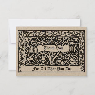 William Morris Kelmscott plantilla de tarjetas de 