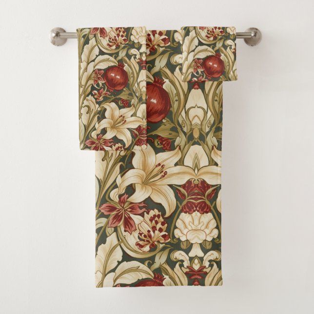 William Morris Lily and Pomegranate Floral pattern (In situ)