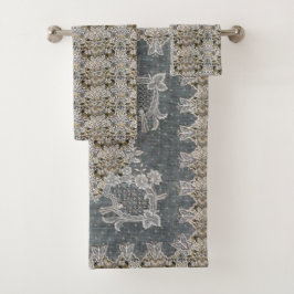 William Morris  Lodden Gris Dorado Encaje