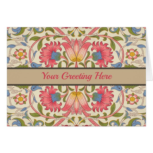 William Morris Lodden Patrón Floral Pastel  (Anverso (Horizontal))
