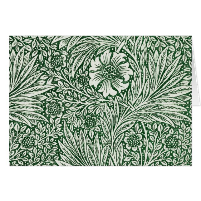 william morris marigold flor floral verde (Anverso (Horizontal))