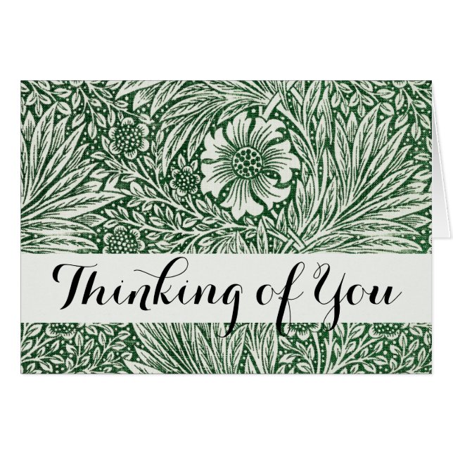 william morris marigold flor floral verde (Anverso (Horizontal))