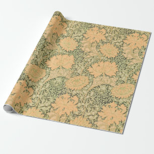 WILLIAM MORRIS NARANJA Y PAPEL VERDE