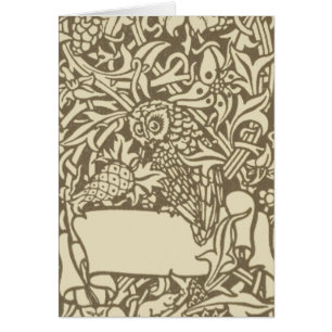 William Morris Owl Floral Vintage Design