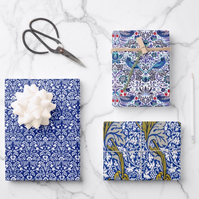 William Morris Pack 5 Hojas de papel de ajuste (Anverso)