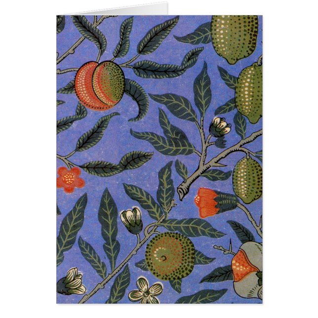 William Morris Papel de fondo azul granate (Frente)