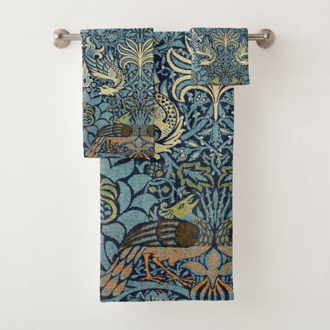 William Morris Peacock and Dragon Woven Design (In situ)