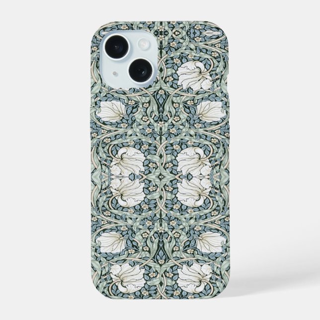 William Morris Pimpernel Azul Patrón Intricado  (Reverso )
