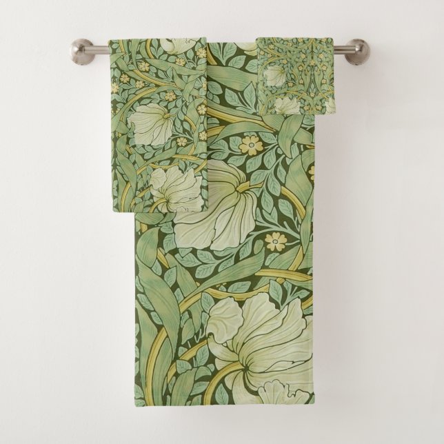 William Morris Pimpernel Floral Blue Wallpaper (In situ)