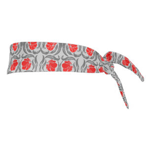 William Morris Pimpernel, gris plateado y rojo