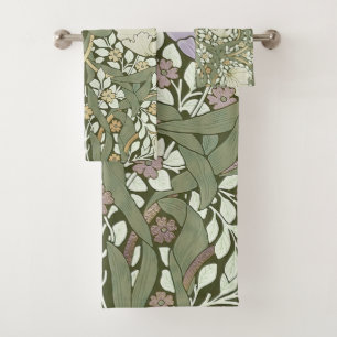 William Morris Pimpernel Vintage Pattern Bath Towe