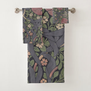 William Morris Pimpernel Vintage Pattern Bath Towe