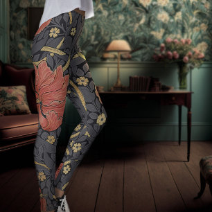 William Morris Pimpernel Vintage Pattern Leggings