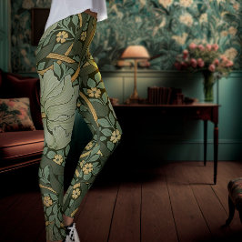 William Morris Pimpernel Vintage Pattern Leggings