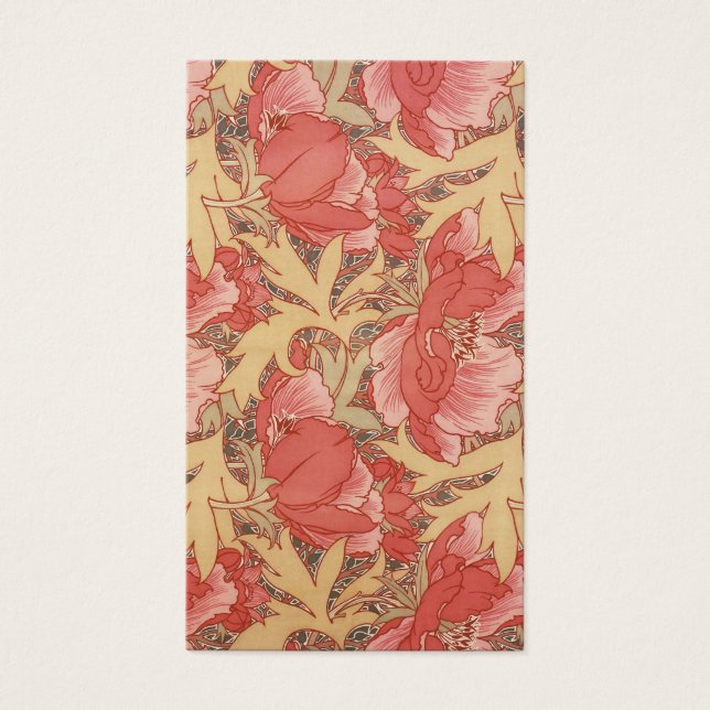 William Morris Poppies Patrón de Art Nouveau flora (Frente)