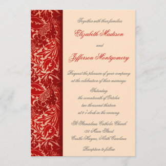 William Morris Red deja la invitación a la boda