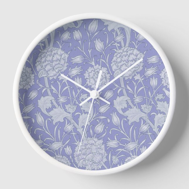 William Morris - Reloj Floral Morado de Tulipanes  (Anverso)