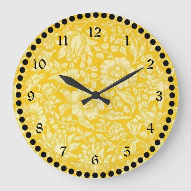 William Morris - Reloj grande mallow amarillo (Anverso)