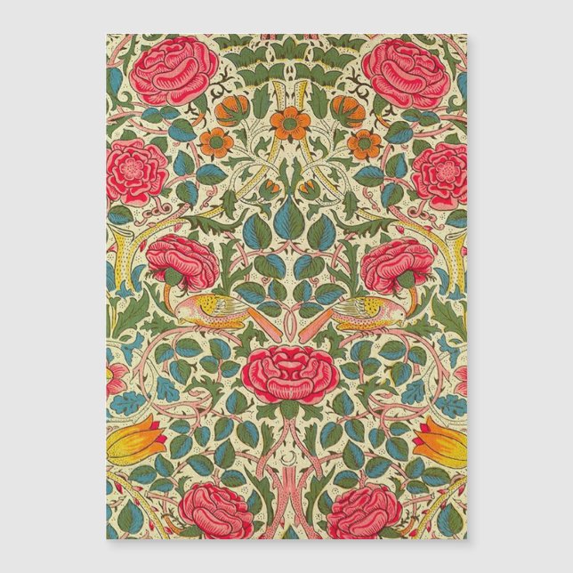 William Morris Rosa Floral Chintz Pink (Anverso)