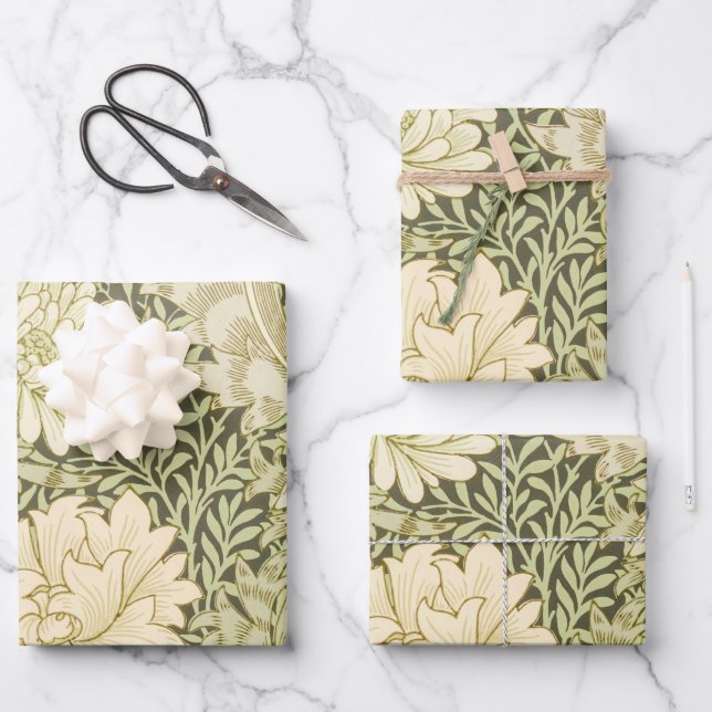 William Morris Set De 3 Papel De Envoltura (Anverso)