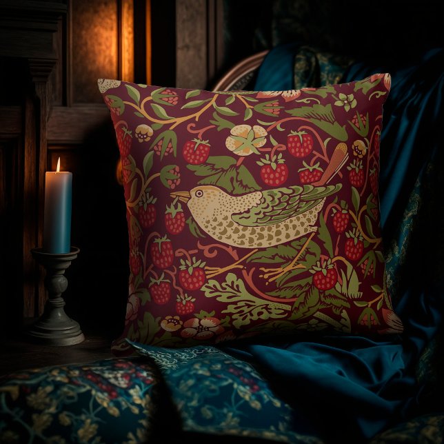 William Morris Strawberry Thief Cojín decorativo (Subido por el creador)