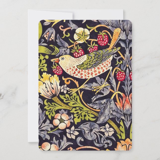 William Morris Strawberry Thief Floral Art Nouveau (Anverso)