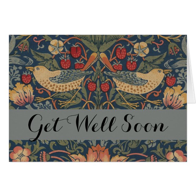 William Morris Strawberry Thieves Aves (Anverso (Horizontal))