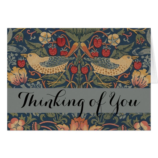 William Morris Strawberry Thieves Aves (Anverso (Horizontal))