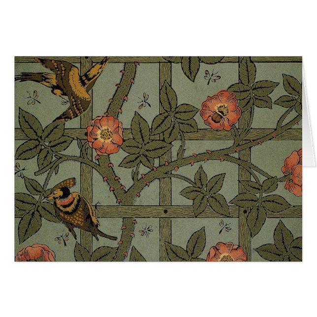 William Morris Trellis Wallpaper Art (Anverso (Horizontal))