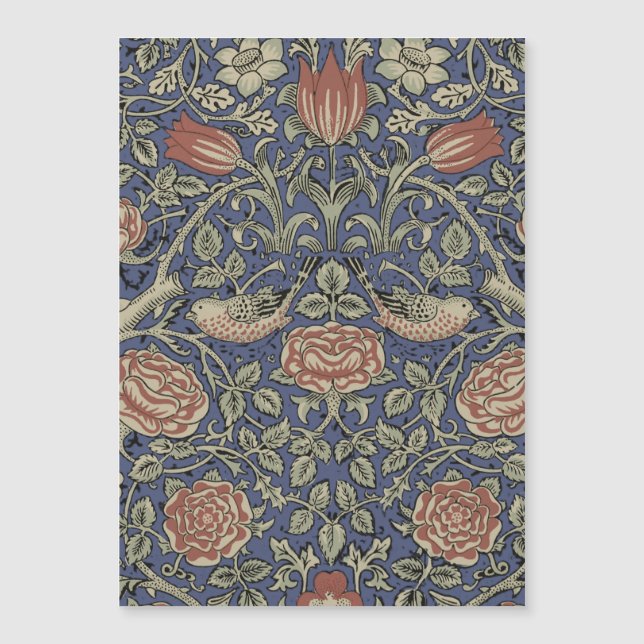 William Morris Tudor Rosa Wallpaper (Anverso)