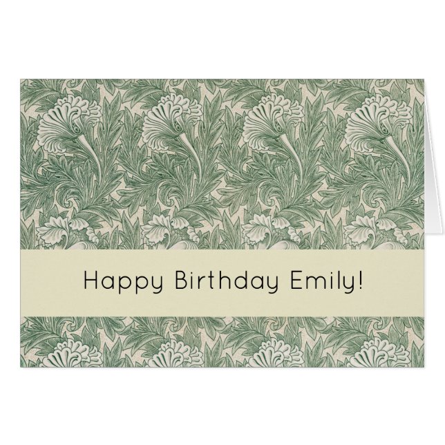 William Morris tulip fondo de pantalla verde texti (Anverso (Horizontal))