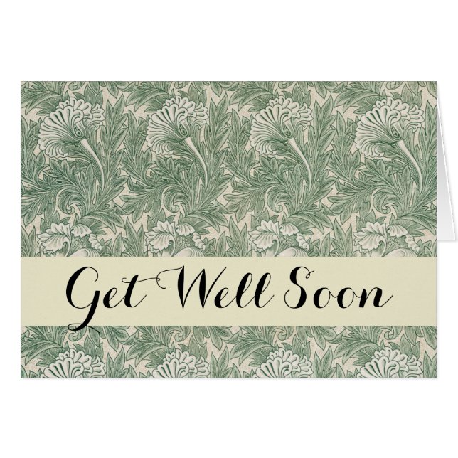 William Morris tulip fondo de pantalla verde texti (Anverso (Horizontal))