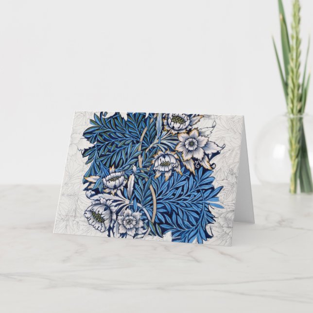 William Morris Tulip y Willow Follow Note Card (Anverso)